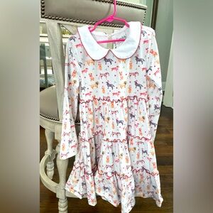 Shrimp and Grits kids puppy holiday dress